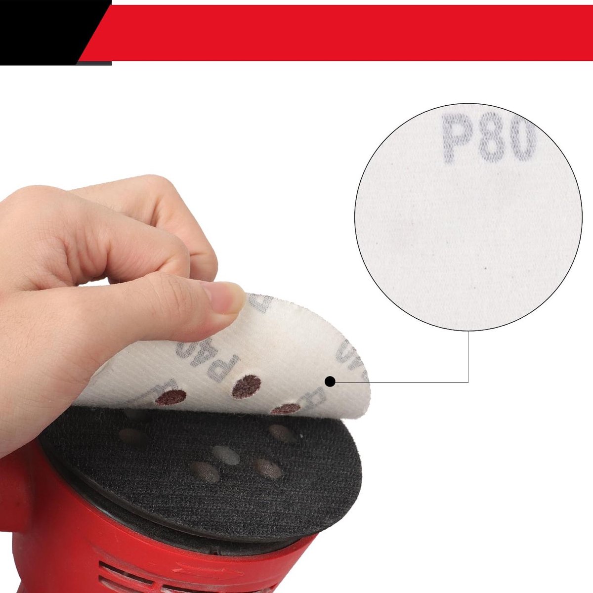 carmdering - Schuurschijven - Excentrische Schuurschijven - Velcro Schuurschijven - 125mm, 8-gats, klittenband, droog gebruik, breed compatibel - Voor orbitaal schuurmachines - Efficiënte stofafzuiging