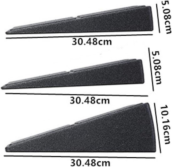 Yoga Blokken - Schuine Wiggen - Oefeningen Verbeteren - Antislip Oppervlak - 6 Stuks - Grijs — afbeelding 5