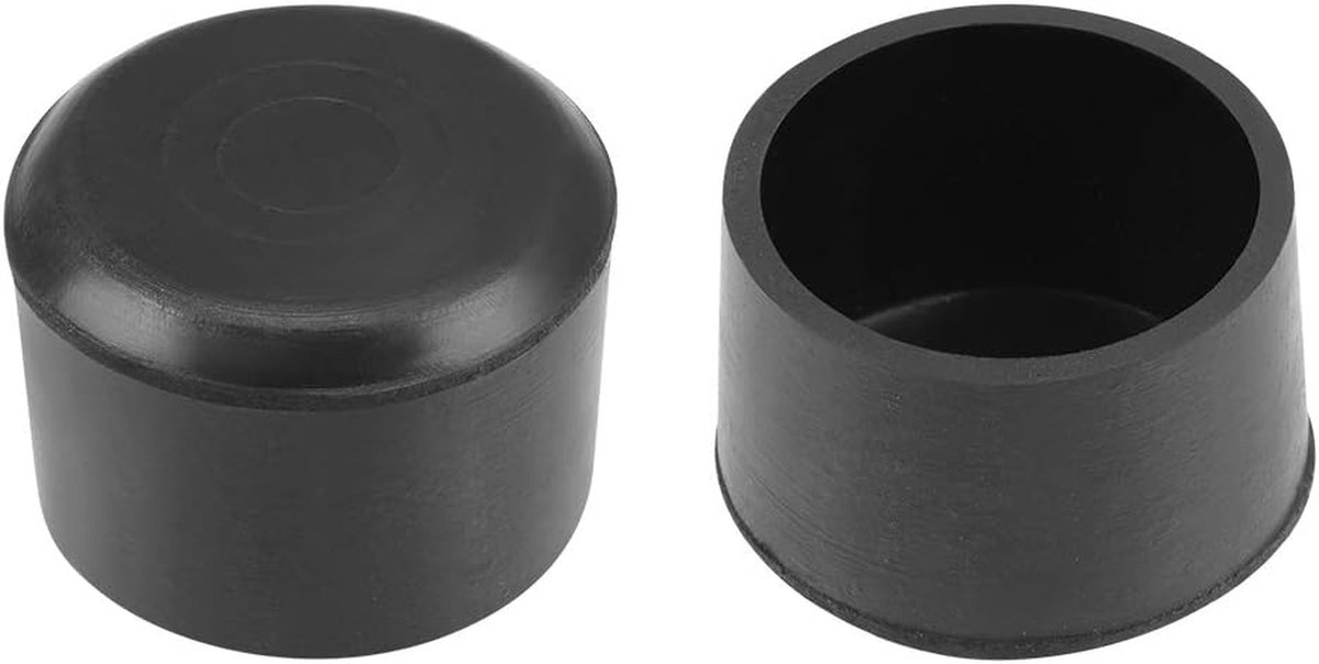 Rubberen Meubeldopjes - Pootdoppen - Vloeren Beschermen - Zwarte Rubberen Doppen - 28 mm Gatdiameter - Zwart