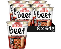Nissin Cup Noodles - Five Spices Beef Noedels - Instant Noodles - 8 stuks