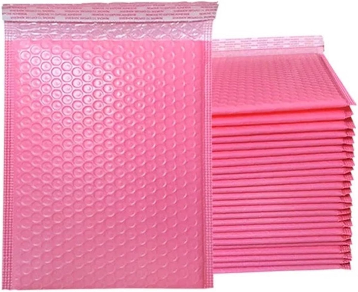 Gewatteerde Enveloppen - Verzendzakken - Veilig Verzenden - Waterdichte Afdichting - 50 Stuks - Roze
