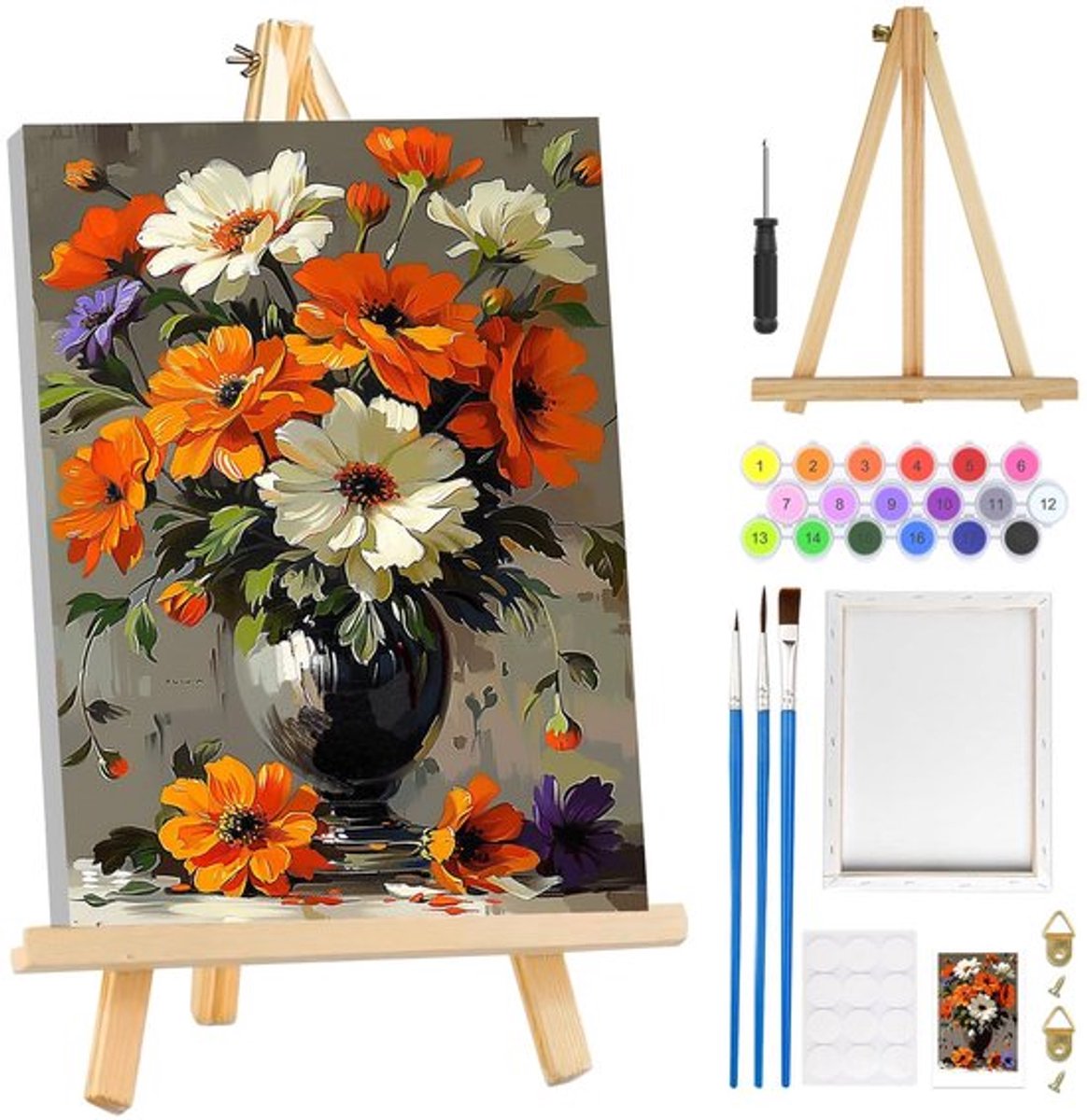 Ingelijst verfset voor schilderijen - Acrylverf kit