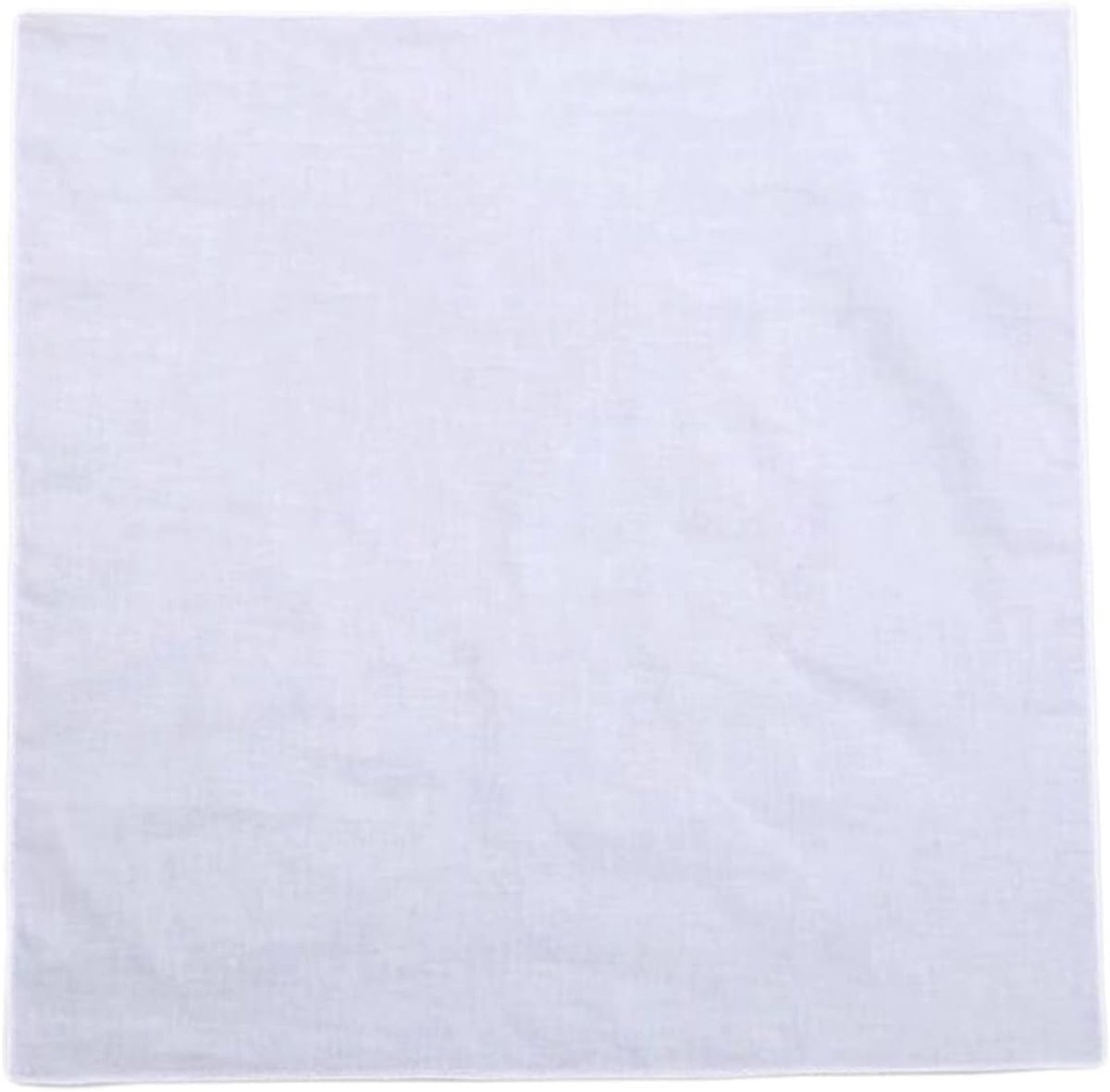Vierkante Zakdoek - Herendassent - Dagelijks Gebruik - Zacht Katoen - 28x28cm - Wit