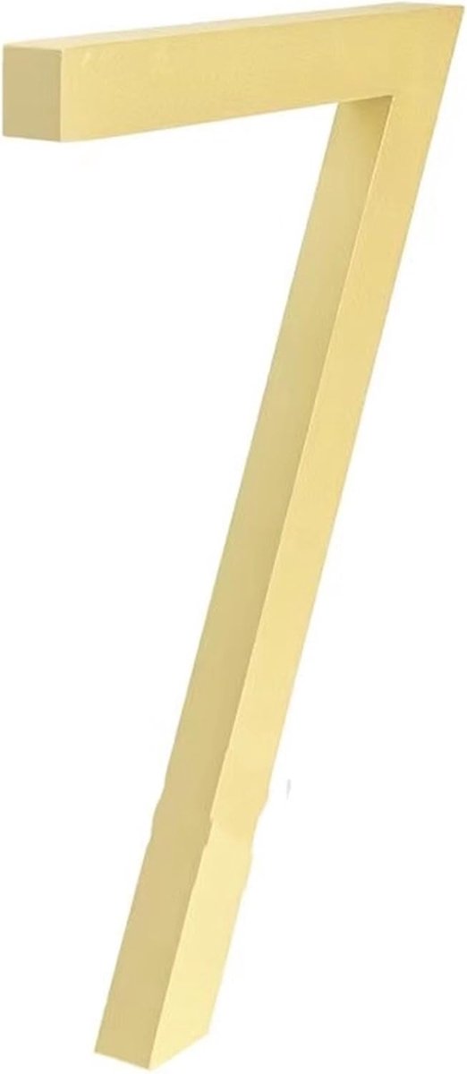 Huisnummer Buiten - Adresbordje Woning - Huis Markeren - Modern Gouden Design - 15 cm Hoog - Goudkleurig