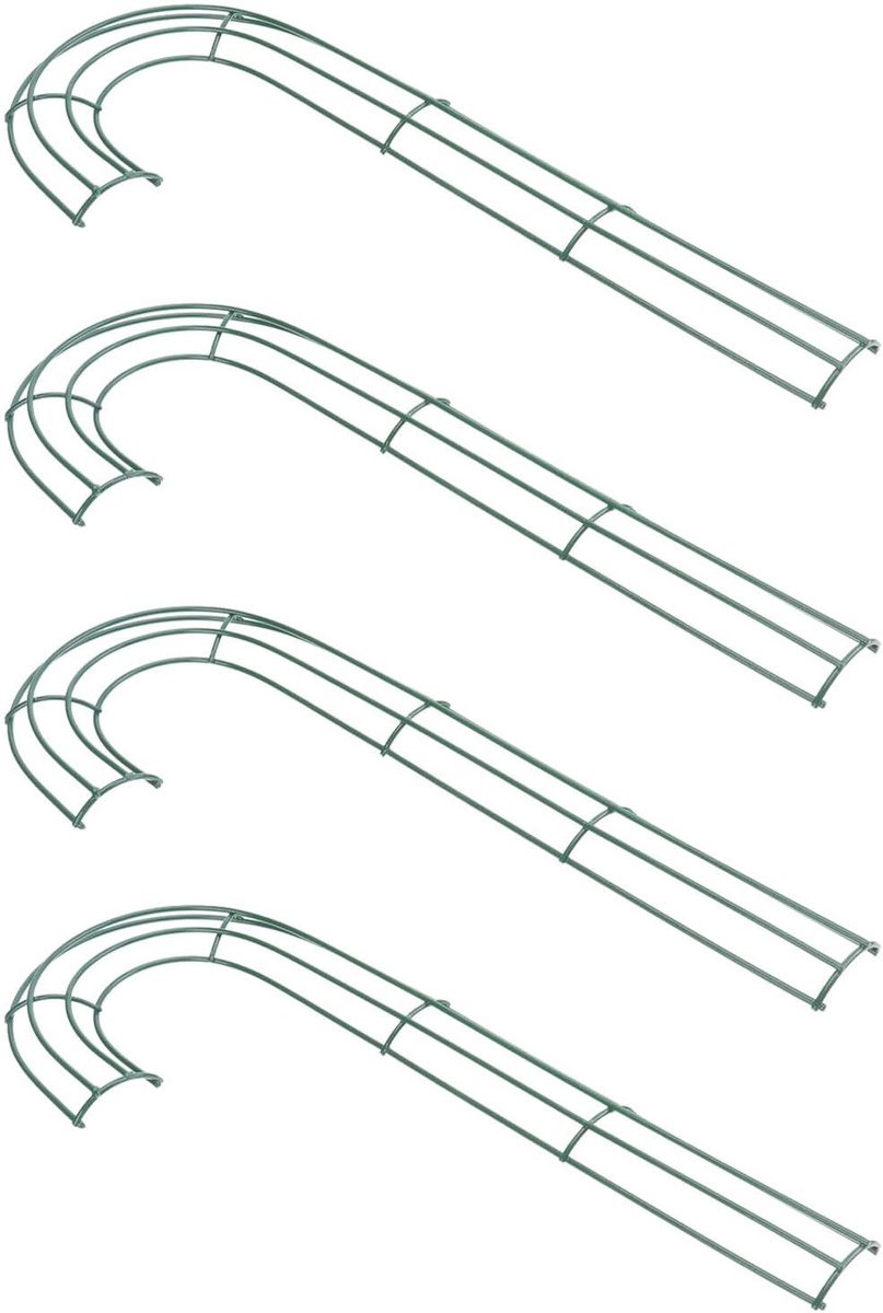 Metalen Krans Frame - Decoratie Basis - Bloemstukken Maken - Stevige Ijzerdraad Constructie - 4 Stuks - Groen