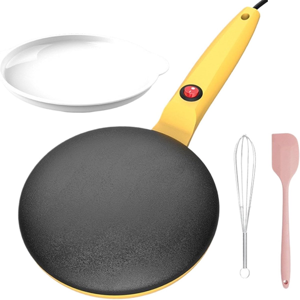 Pannenkoekenmachine - Crêpeapparaat - Ontbijt Bereiden - Automatische Temperatuurregeling - 78 inch - Geel
