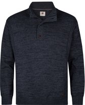 Petrol Industries - Heren Plus Size gemêleerde trui steelbridge - Blauw - Maat 6XL