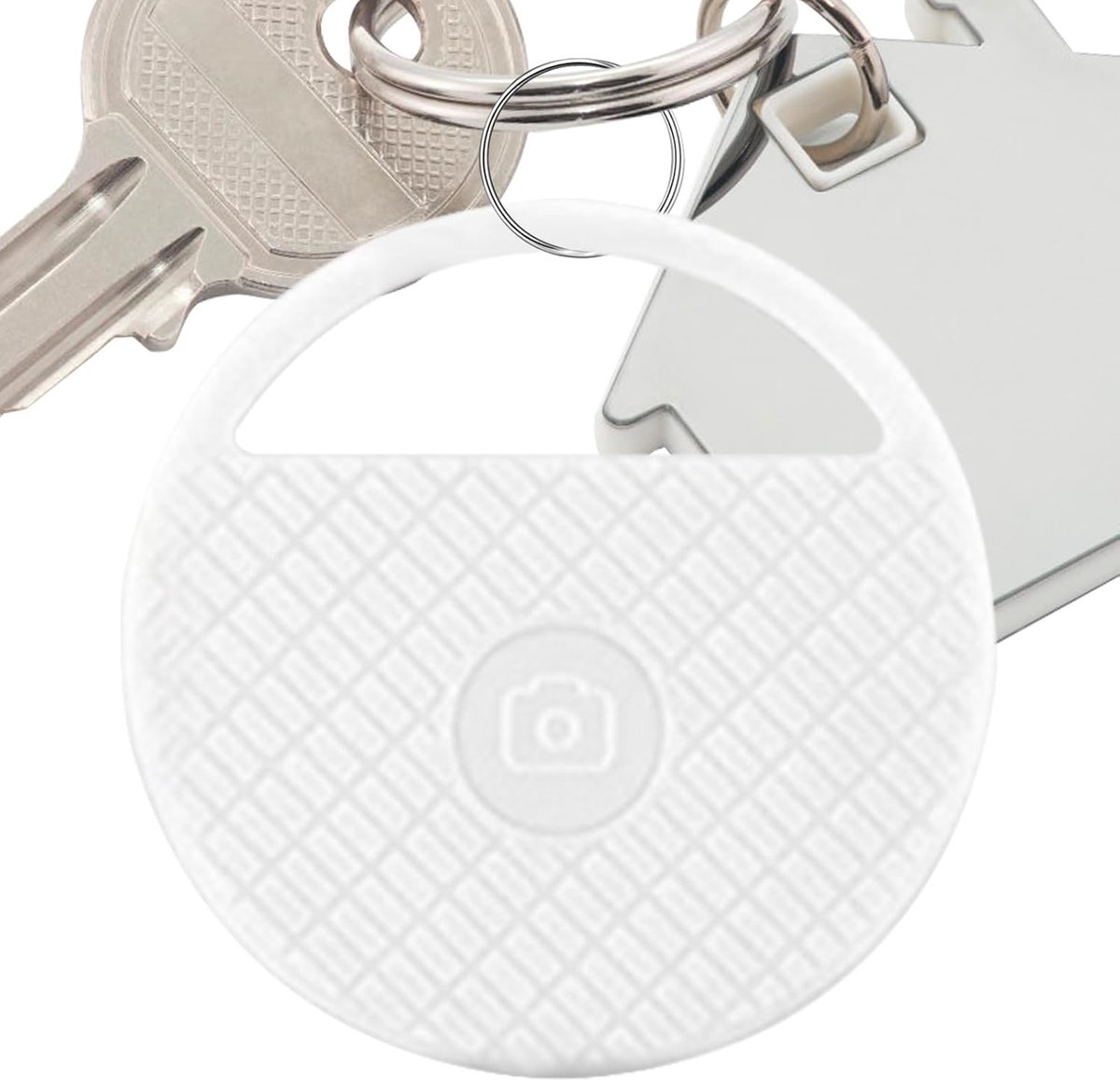 Item Finder - Slimme Tracker - Spullen Terugvinden - Tweeweg Alarm - 38 x 38 cm - Wit Blauw Zwart