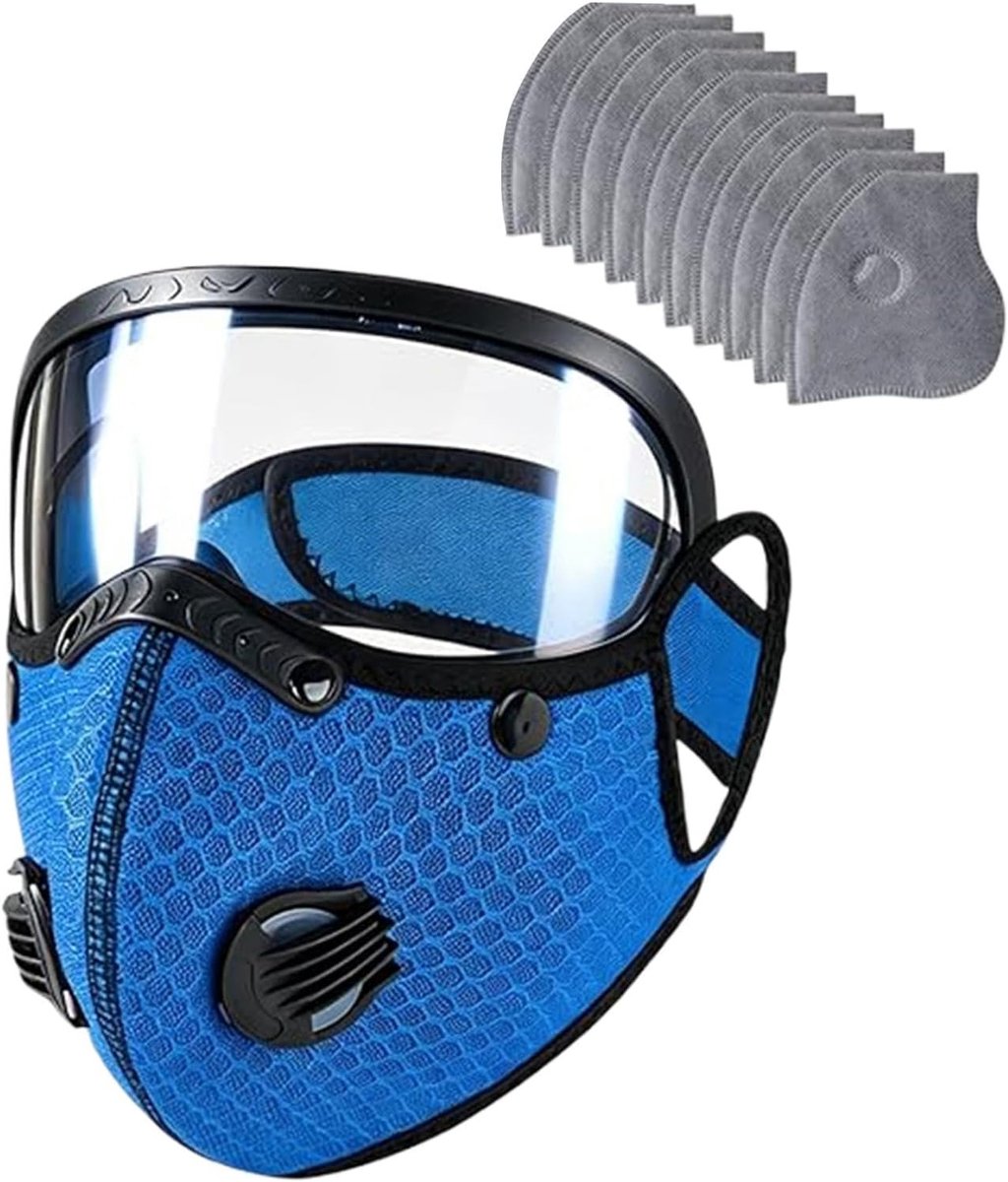 Gezichtsbedekking Stofkap - Herbruikbaar Masker - Bescherming Werk - Verstelbare Elastische Band - 16 x 10 x 3 cm - Zwart
