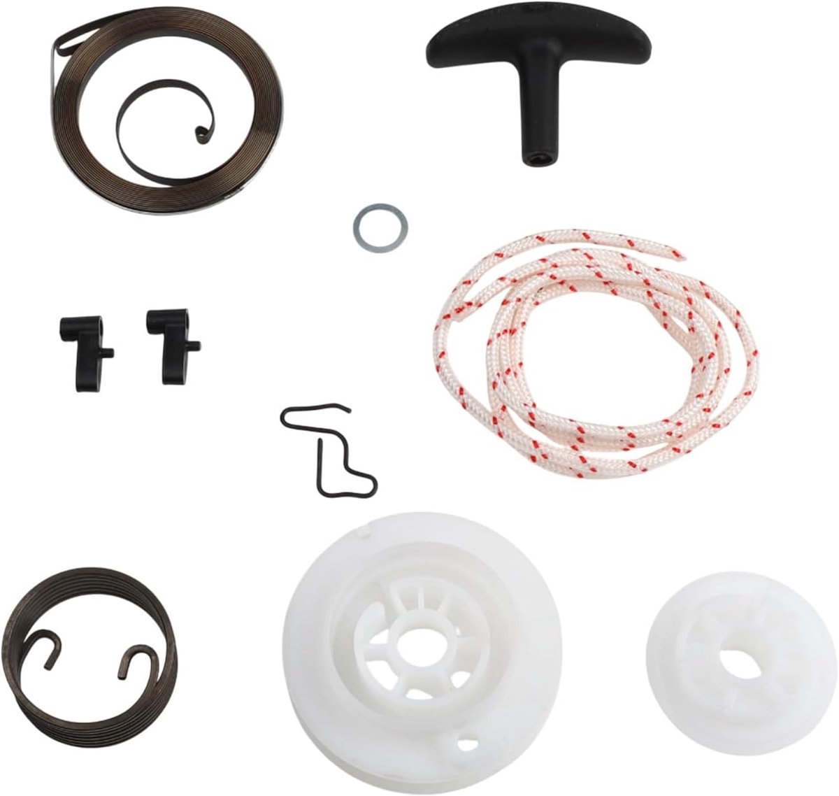 Reparatieset Trekstarter - Bladblazer Onderdelen - Bladblazer Starten - Complete Set - 9 Delig - Zwart Wit