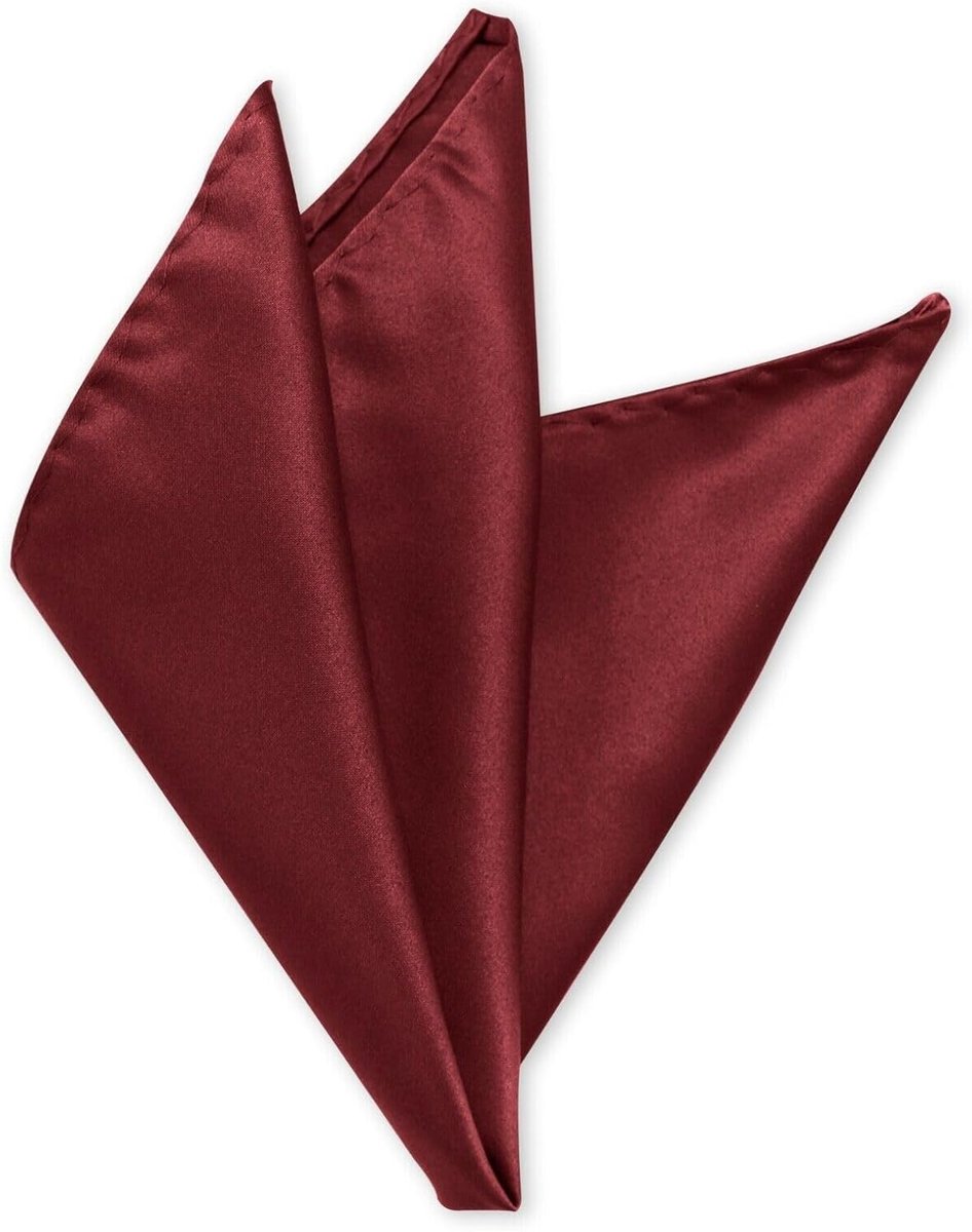 Vierkante Zakdoek - Herentas Handdoek - Zakelijk Gebruik - Strakke Vorm - 10 x 10 cm - Bordeaux