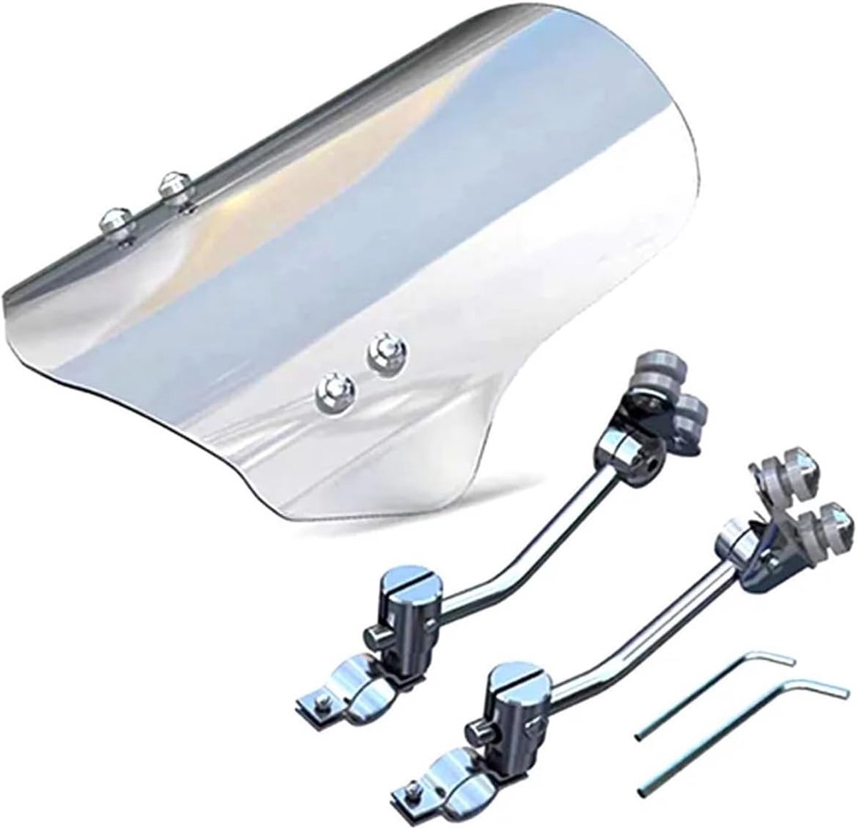 Motorfiets Voorruit - Windscherm Motor - Comfortabel Rijden - Verlaagt Windgeluid - 40 cm - One Color