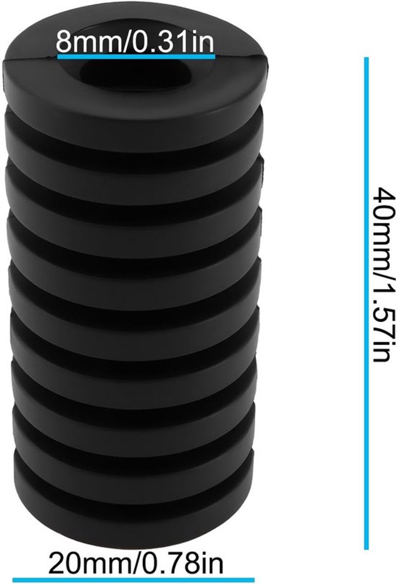 Store_7 - Motorfiets Versnellingspook Rubber Sleeve - Anti-slip - Zwart - 40x20x8mm