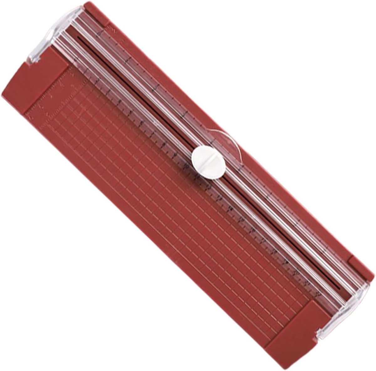 Papiersnijder Precisie - Snijapparaat Kaarten - Scrapbooking Hobby - Met Zijliniaal - 26.7 cm - Rood