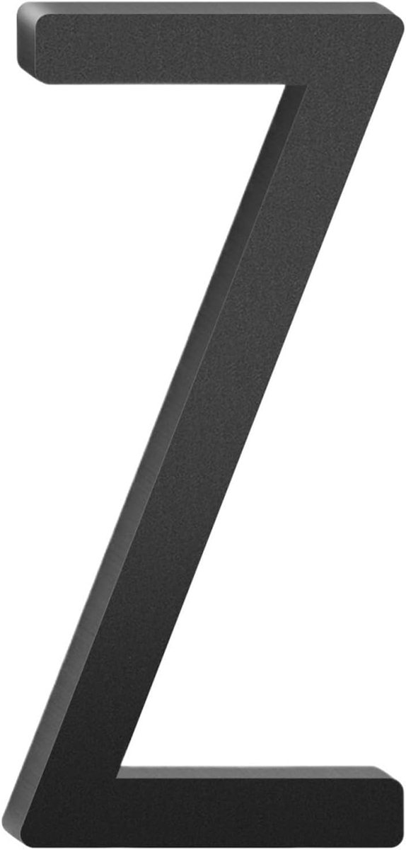 Huisnummer - Deurbord Letter - Adres Aangeven - Drijvend Ontwerp - 6 inch - Zwart