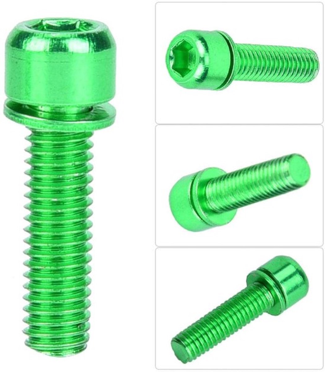 Shopcentral - Fietsaccessoires - M5x25mm - Sterke titanium schroeven - Groen