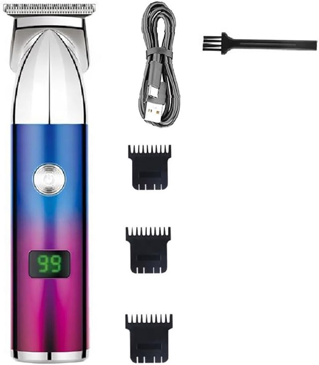 Draadloze Tondeuse - Baardtrimmer Kapper - Thuis Kapsel - Geluidsarme Motor - 180 Min Gebruik - Zwart
