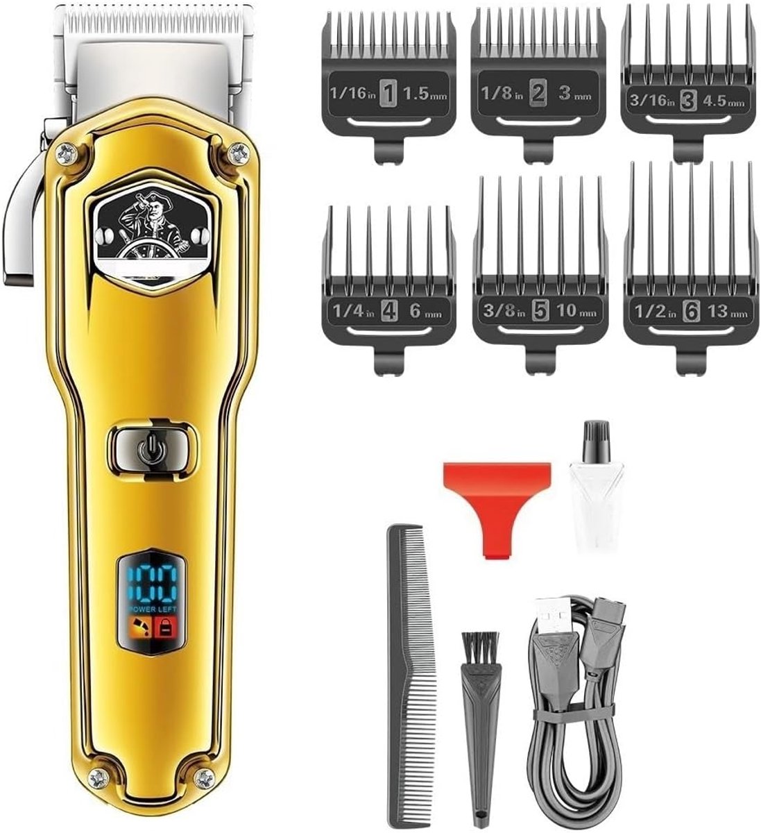 Tondeuse voor mannen - Haarknipper trimmer - Thuis kapsel maken - Verstelbare hendel - 0.8-2.0 mm - Metaal