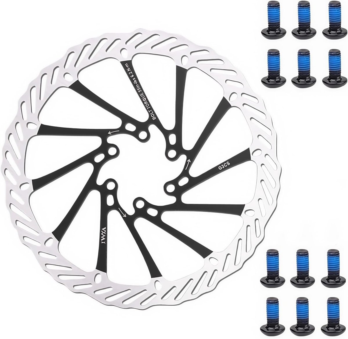 Fietsremschijven - Remrotors - Fietsen - Hybride Technologie - 160/180/203 mm - Zwart/Rood/Paars/Blauw