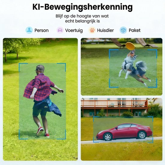 Solarcamera Buiten 4MP - Draadloze Beveiligingscamera met 360° Dekking, Geïntegreerd Zonnepaneel en AI Bewegingsdetectie — afbeelding 2