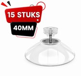 Brute Strength - 15 x Zuignap met schroefdraad - 40MM M4x10 - Zuignap met haak alternatief voor raamfolie - zuignappen zonwering - zuignap haakjes - moer – bout - glas - ophanghaken