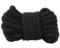 Zeloria Bondage Touw 10 Meter – Zacht Katoenen Bondage Rope 8 mm – Shibari Touw – BDSM Touw – Zwart