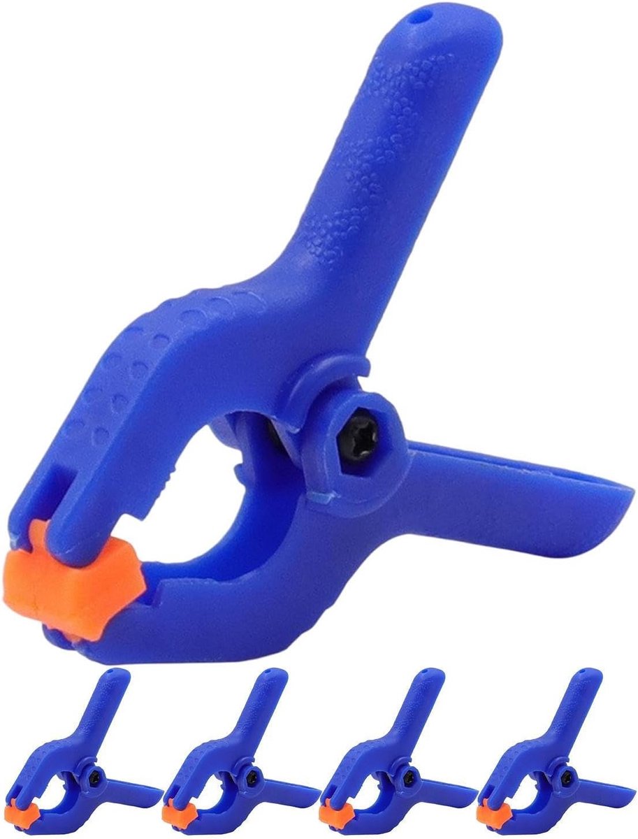 Achtergrondklemmen - Ophanghaak Klemmen - Studio Opstelling - Krasbestendige Grip - 5 Stuks - Zwart