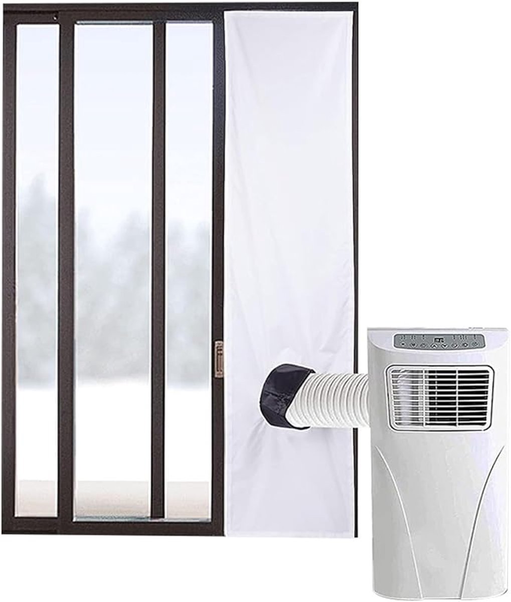 Draagbare airconditioner raamafdichting - 200 cm - Airco Raamafdichtingskit - Universele mobiele airconditioner raamkit - Airconditioner raamkit - Draagbare Airconditioning Raamafdichting - Mobiele Airco Deur Afdichting Schuifdeur en Balkondeur