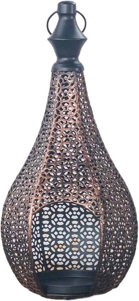 Holle kandelaar - Wandhouder kaars - Feestdecoratie huis - Elegante sfeerverlichting - Ca. 30 cm - Zwart