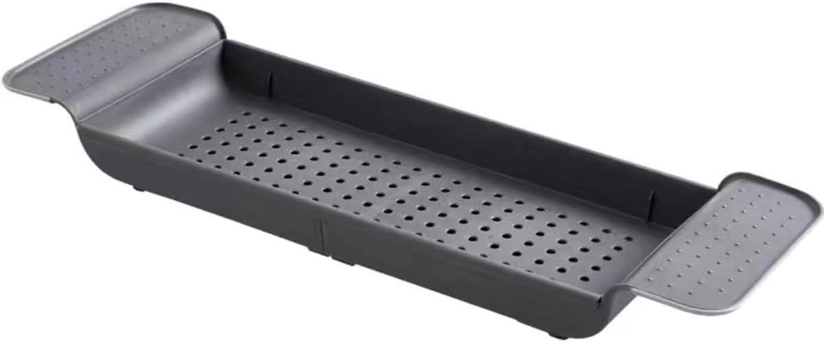 Badkuip Plank - Bad Accessoire - Ontspannen Baden - Uitschuifbaar Ontwerp - 56 tot 79 cm - Grijs