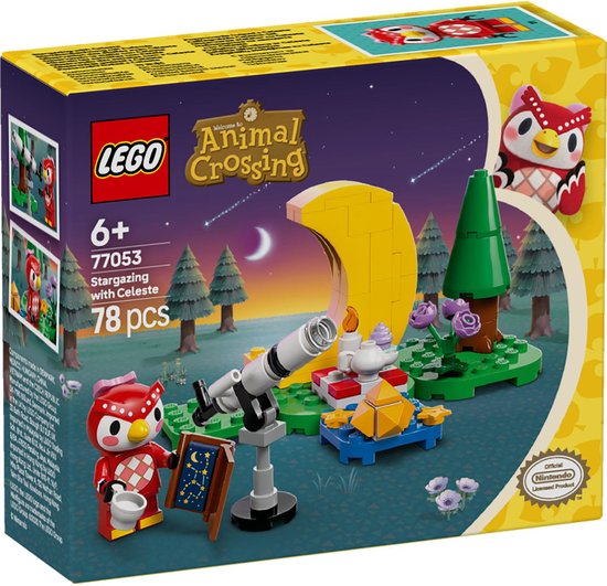 Drie LEGO Animal Crossing Sets voor Januari 2025 LEGO Animal Crossing 77053 Sterrenkijken met Celeste