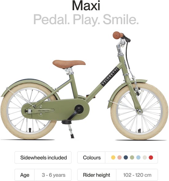 Veloretti Maxi Kinderfiets 16 inch - Groen - Kids 3-6 jaar van Veloretti — afbeelding 3
