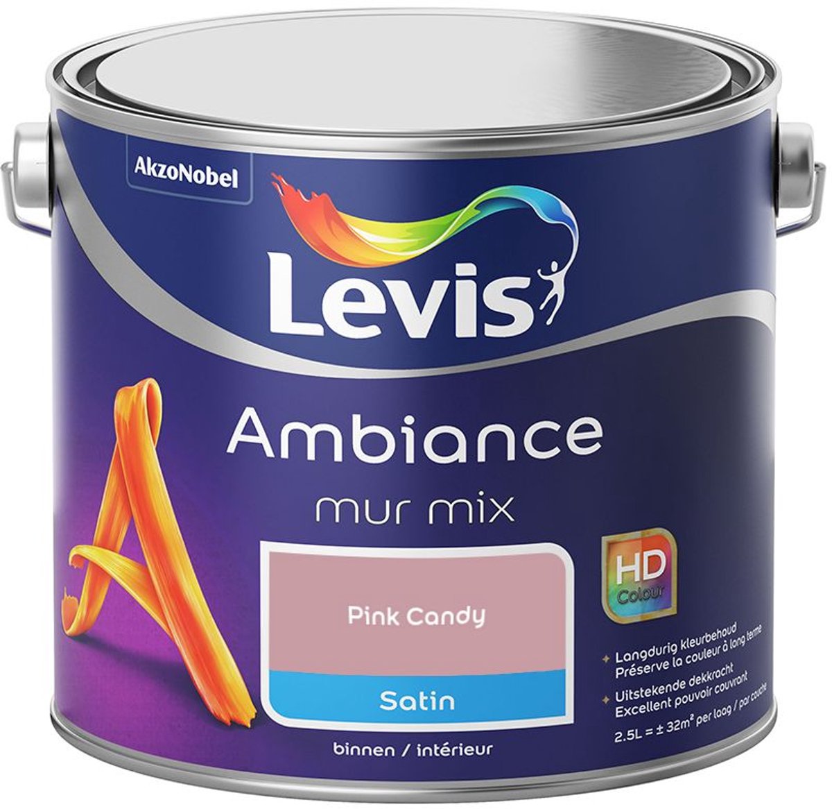 Levis - Ambiance Mur Satin Mix - Pink Candy - Mengverf - 2,5 L