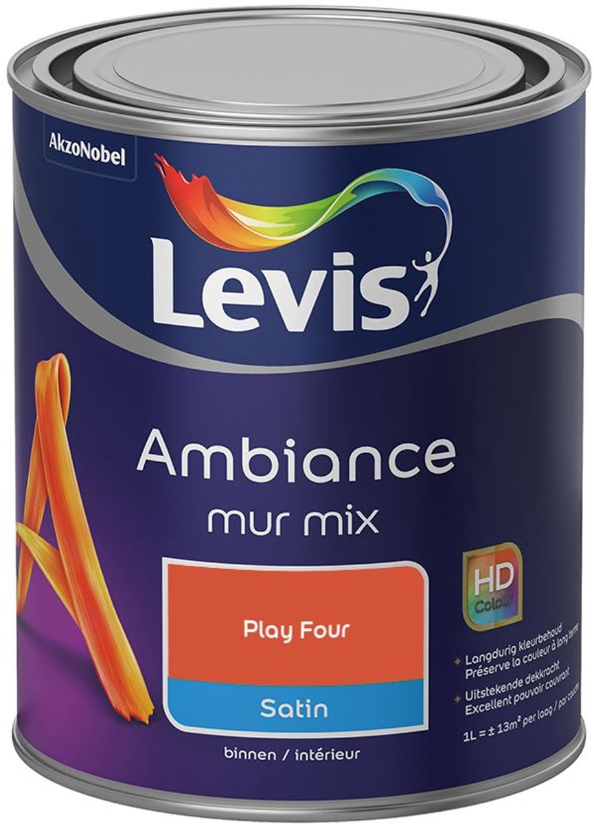 Levis - Ambiance Mur Satin Mix - Play Four - Mengverf - 1 L