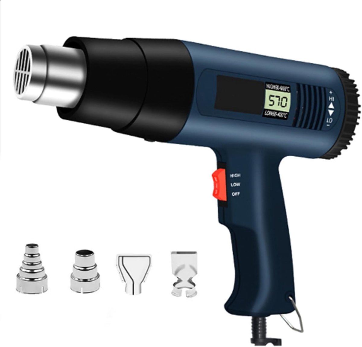 Heteluchtpistool - Warmtepistool Verfstripper - Verf Verwijderen - Digitaal LCD Display - 2000 W - Zwart