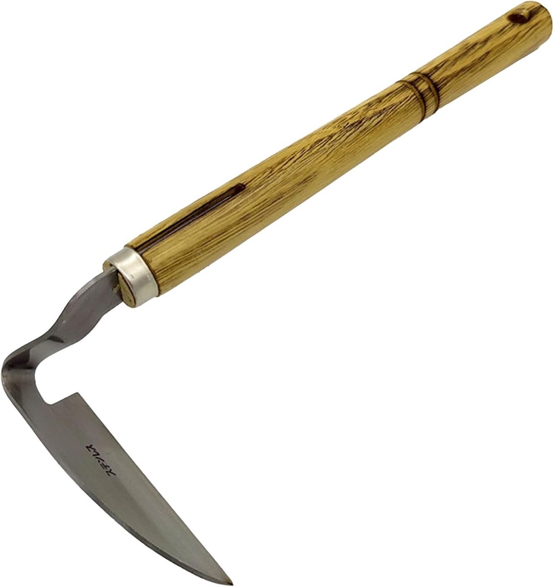 Onkruidverwijderaar Tuin - Handgereedschap Wieden - Tuinonderhoud Vereenvoudigen - Ergonomische Houten Greep - 45 cm - Zilverkleurig