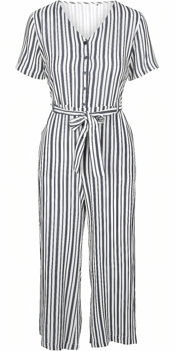 Trespass damesjumpsuit Ariya - Damesjumpsuit met marineblauwe strepen