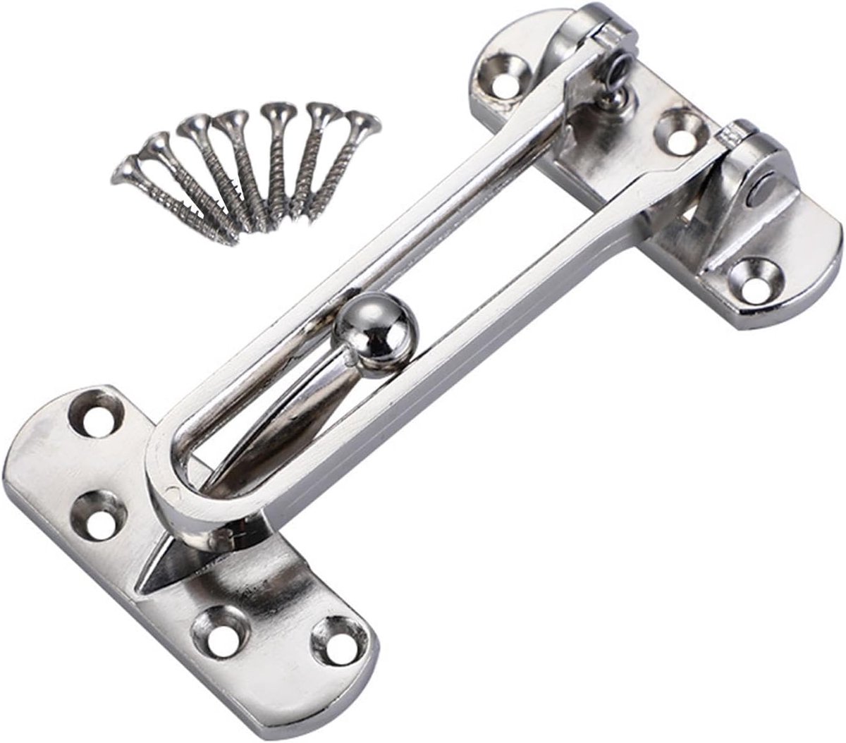 Anti Diefstal Deurslot - Veiligheidsslot Deur - Extra Beveiliging - Verdikte Torengesp - 10.1 x 6.6 x 2.7 cm - Metaal