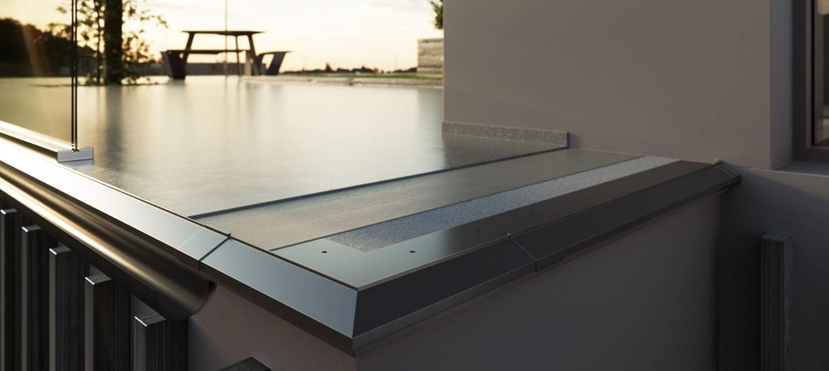 Aluminium Hoekprofiel - Balkonprofiel Terrasprofiel - Terrassen Afwerken - 90 Graden Buitenhoek - RAL 7024 - Grafiet
