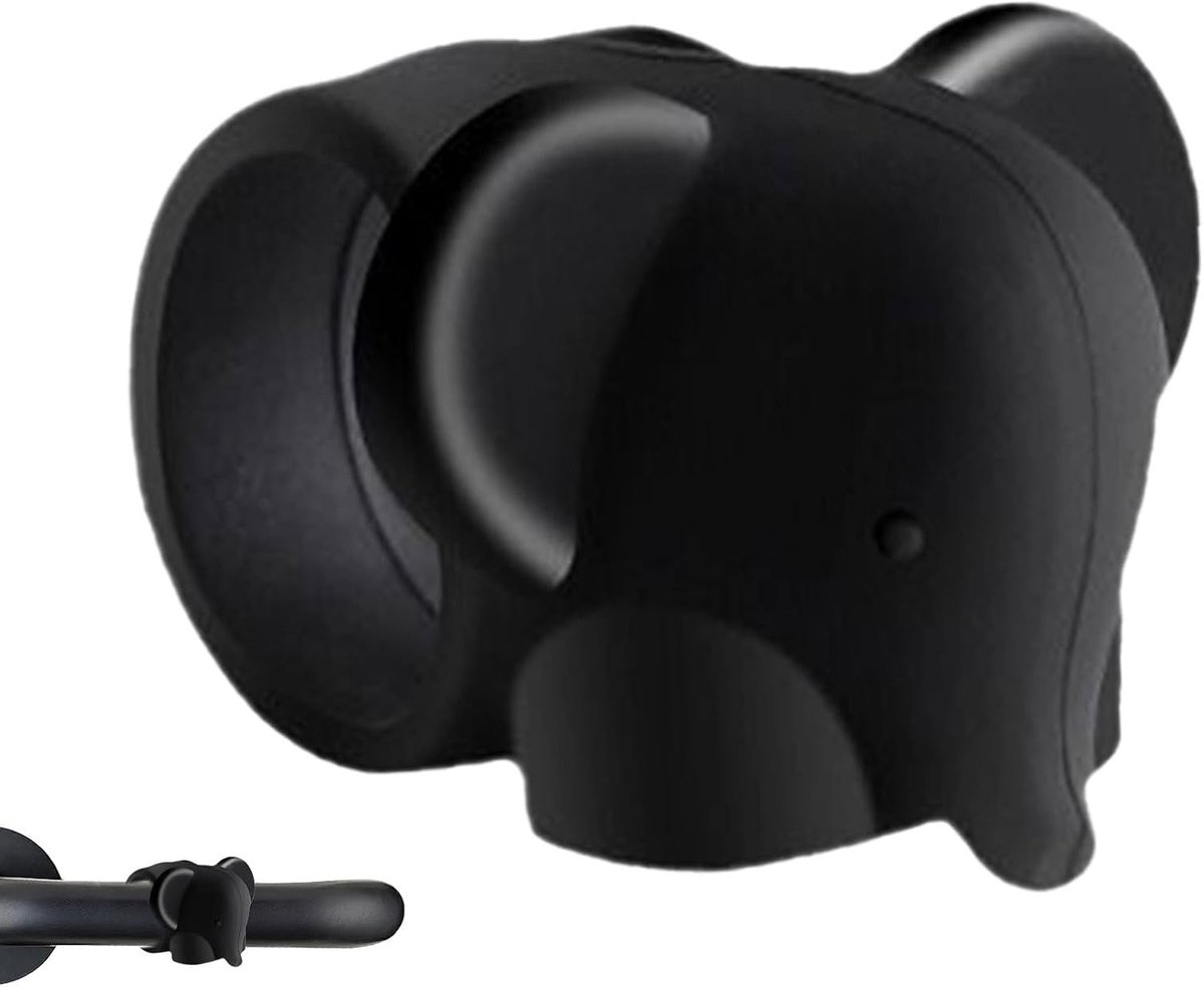 Deurklink Beschermer - Wandbeschermer Stopper - Muren Beschermen - Zachte Siliconen Kwaliteit - 5 x 6.5 x 6.5 cm - Zwart