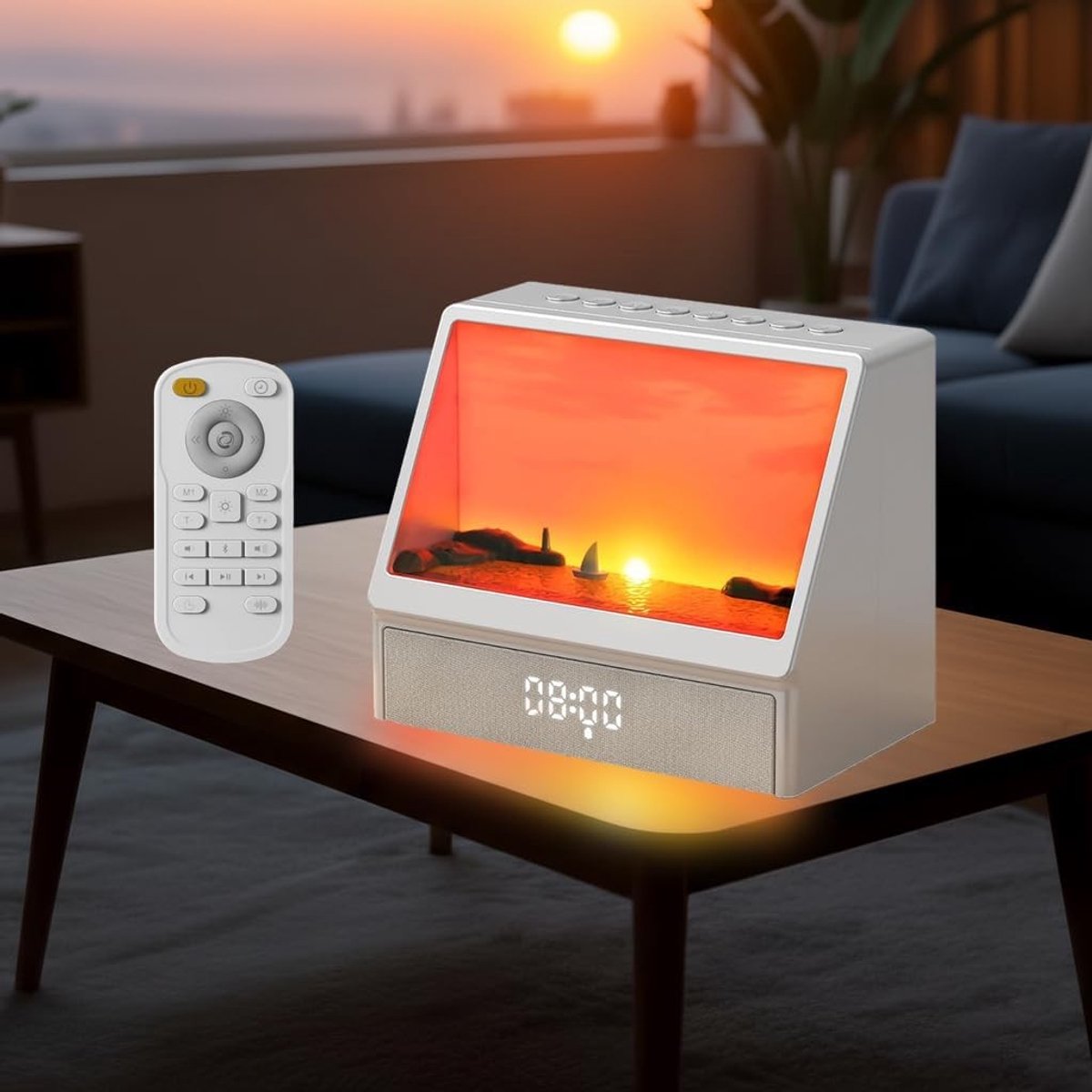 Daglichtwekker - Wit - Natuurlijke Zonsopgang - Geluidsfunctie - Voor een Ontspannen Ochtend
