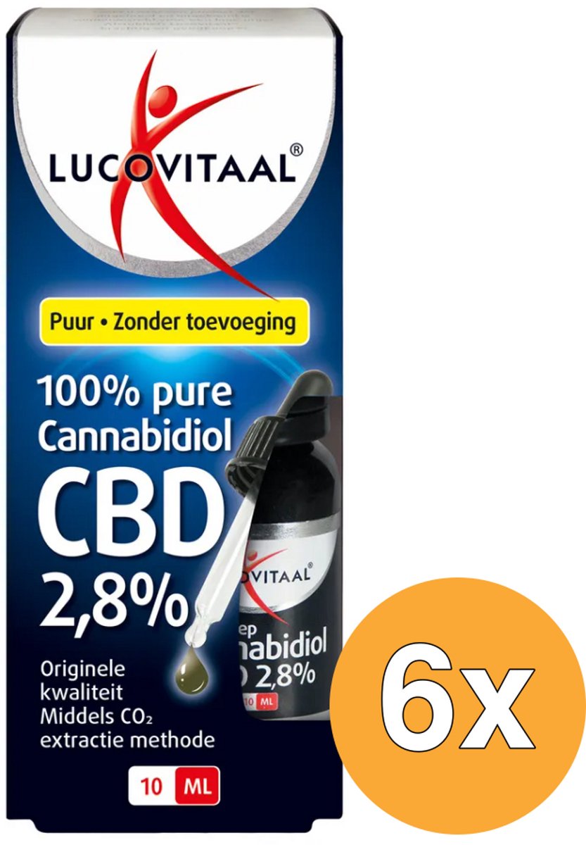 6x Lucovitaal CBD Hennepolie 2,8% (10 ml)