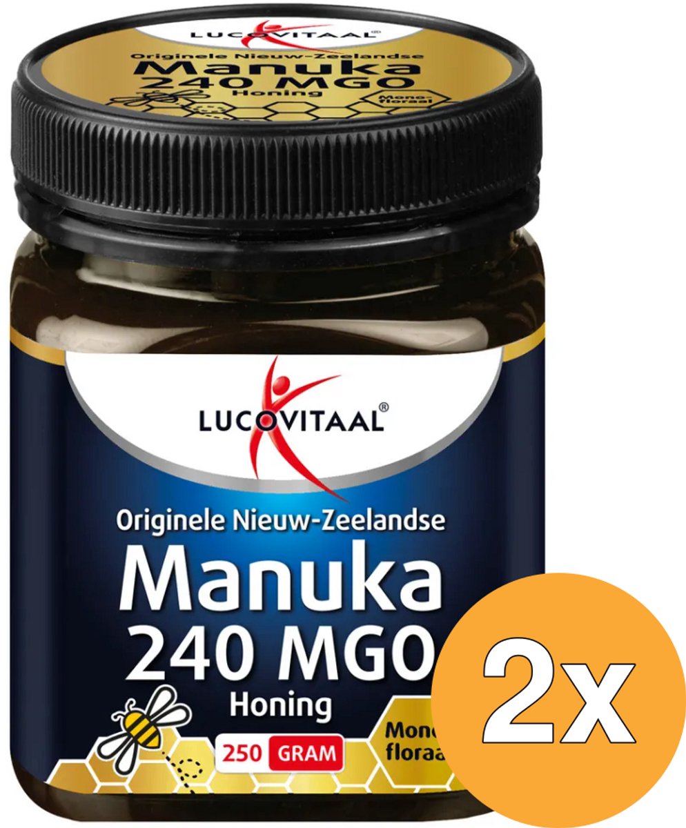 2x Lucovitaal Manuka 240 MGO Honing (250 gr)