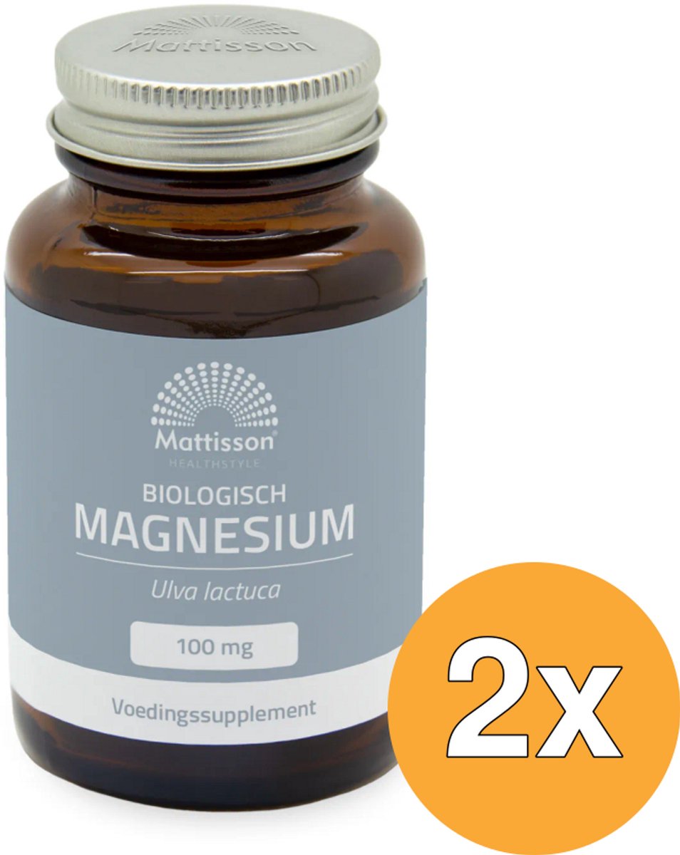 2x Mattisson Biologische Magnesium 100 mg (60 capsules)