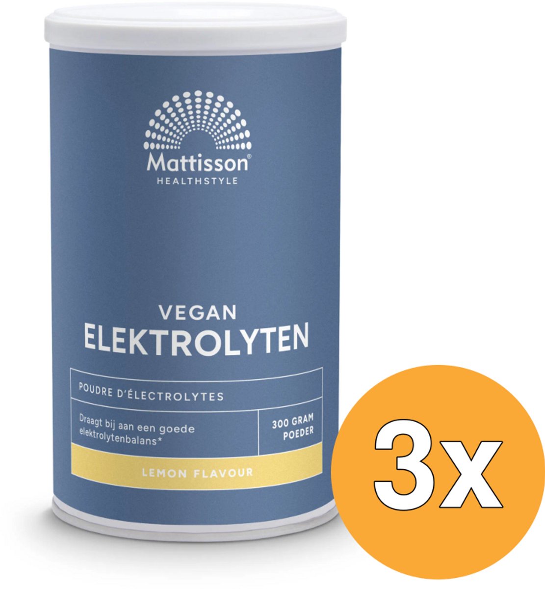 3x Mattisson Elektrolyten Poeder / Electrol Ytes Powder (300 gr)