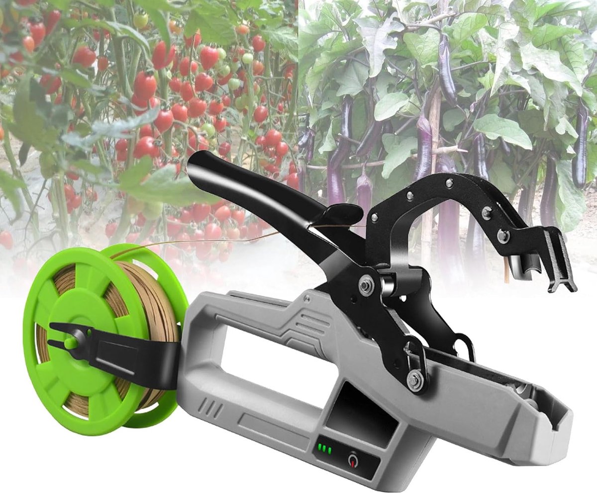 Automatische Plant Bindmachine - Elektrisch Bindgereedschap Tuin - Wijnstokken Bundelen - Elleboogontwerp Beschermt Plant - 45 mm diameter - Oranje