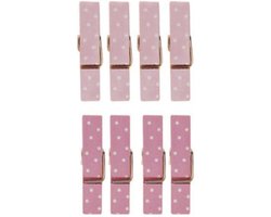 Mini Wasknijpers - Magnetische Knijpers - Decoratie Bevestigen - Met Magneet - 35 cm - Roze