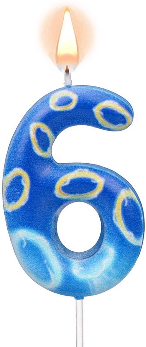 EGoods - Blauwe Nummerkaars voor Jongens Verjaardagsdecoratie - Anime-Thema