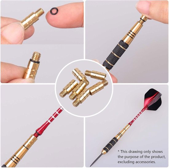 Dart Gewicht - Pijltje Accessoire - Werpen Verbeteren - Massief Messing - 2 gram - Messingkleurig van Dart — afbeelding 4