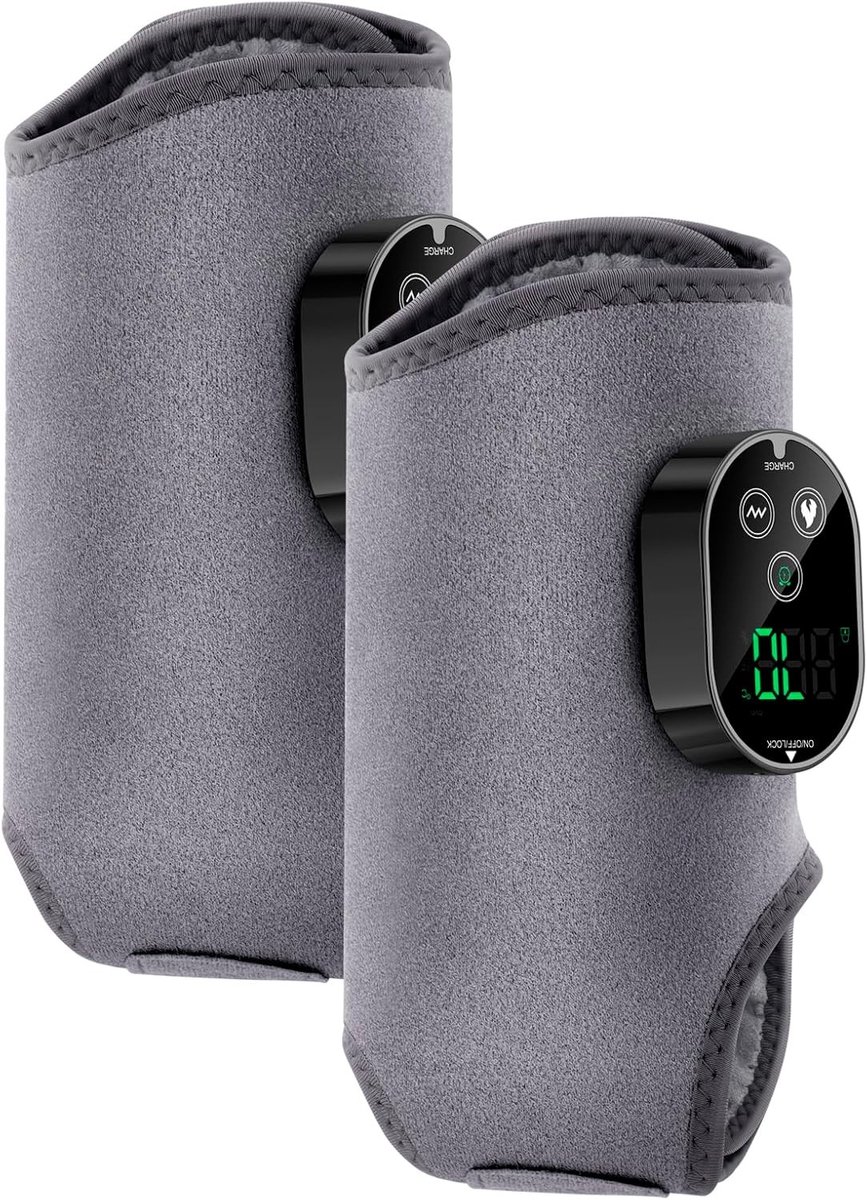 Draadloos Voetmassageapparaat - Zacht Materiaal - 3-in-1 Functie - 6 Warmtestanden - Voor Thuis en Onderweg